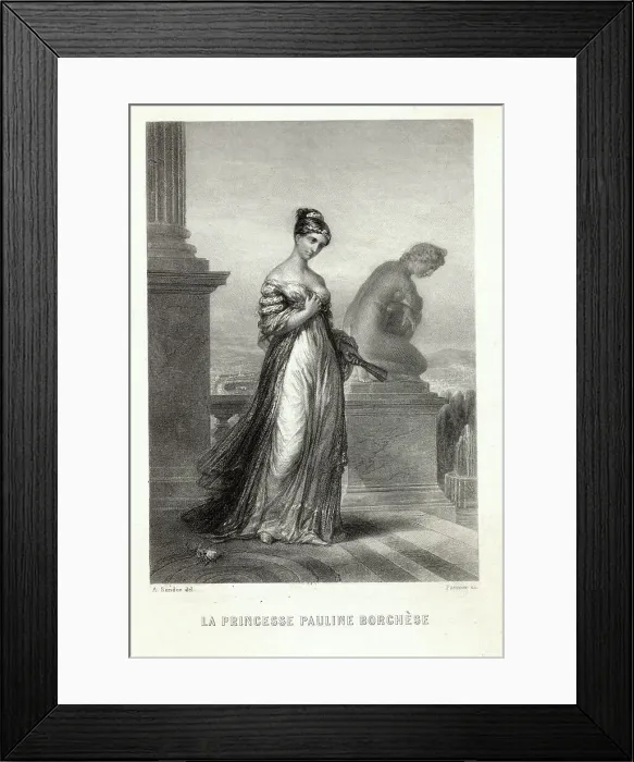Framed Print : Portrait of Princess Pauline Borghese Framed Print : Portrait of Princess Pauline Borghese