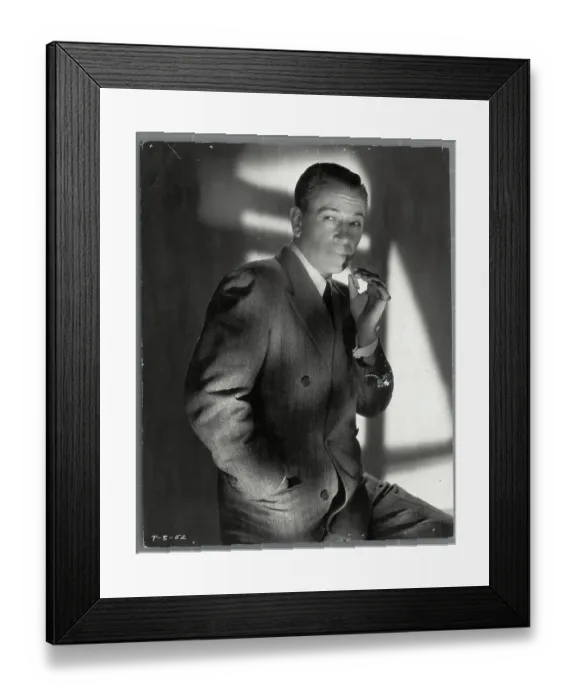 Framed Print : George Raft Smoking Cigarette Framed Print : George Raft Smoking Cigarette
