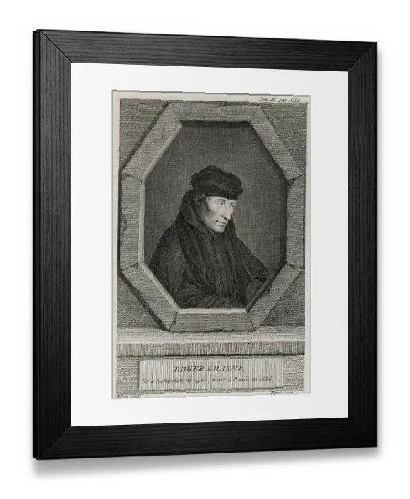Framed Print : Portrait of Desiderius Erasmus Framed Print : Portrait of Desiderius Erasmus