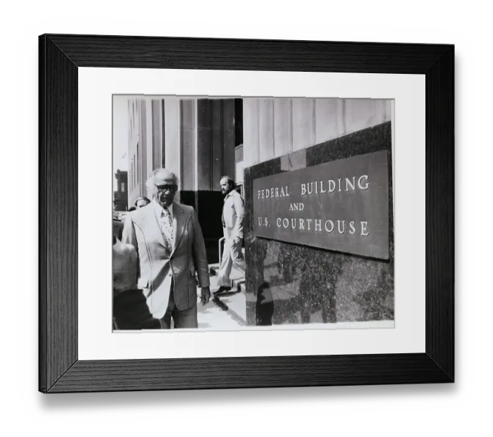 Framed Print : Tony Giacolone Leaving Courthouse Framed Print : Tony Giacolone Leaving Courthouse