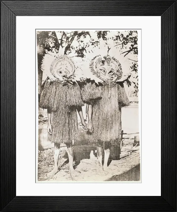 Framed Print : Papuans in Native Costumes Framed Print : Papuans in Native Costumes