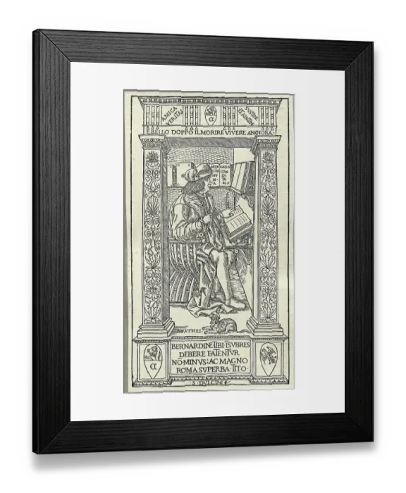 Framed Print : Portrait Of Bernardino Corio At Work Framed Print : Portrait Of Bernardino Corio At Work