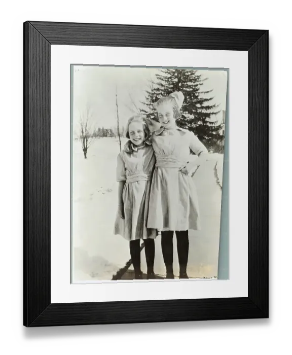 Framed Print : Bette Davis and Her Sister Framed Print : Bette Davis and Her Sister