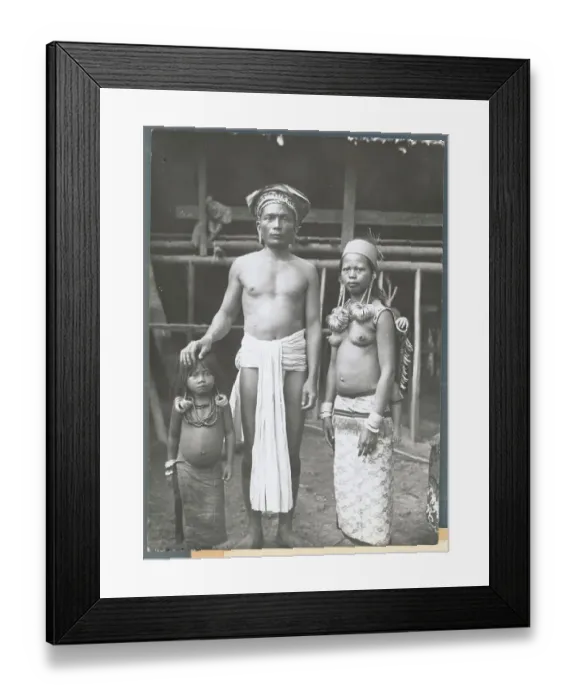 Framed Print : Portrait of the Dayak Family Framed Print : Portrait of the Dayak Family