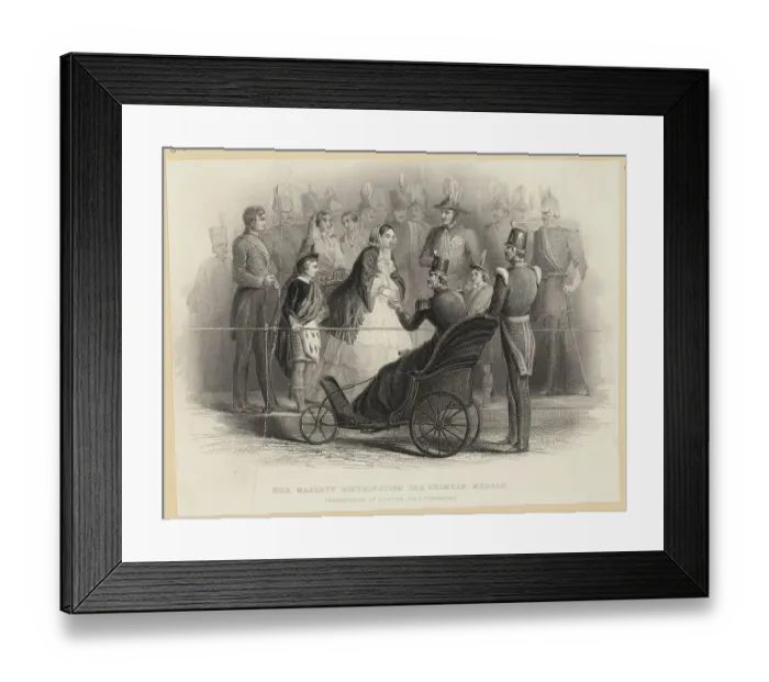 Framed Print : Queen Victoria Presenting Crimean Medal Framed Print : Queen Victoria Presenting Crimean Medal