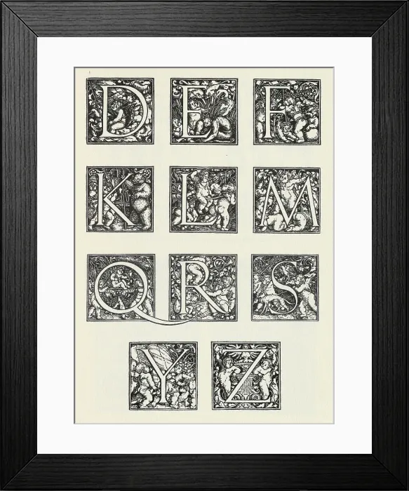 Framed Print : Decorative Letters Framed Print : Decorative Letters