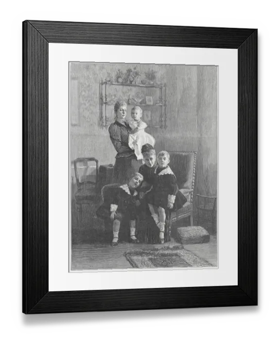Framed Print : Danish Female Royalty and Children Framed Print : Danish Female Royalty and Children