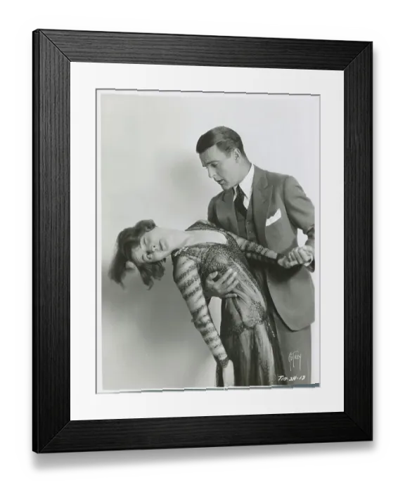Framed Print : Actress Lois Moran in Arms of actor Neil Hamilton Framed Print : Actress Lois Moran in Arms of actor Neil Hamilton