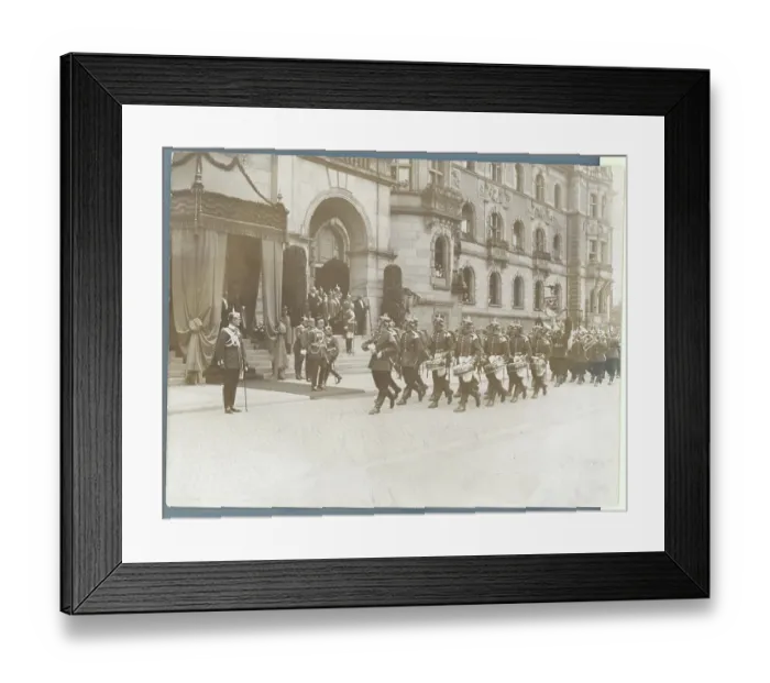 Framed Print : Parade of German Guard before Kaiser in Hanover Framed Print : Parade of German Guard before Kaiser in Hanover
