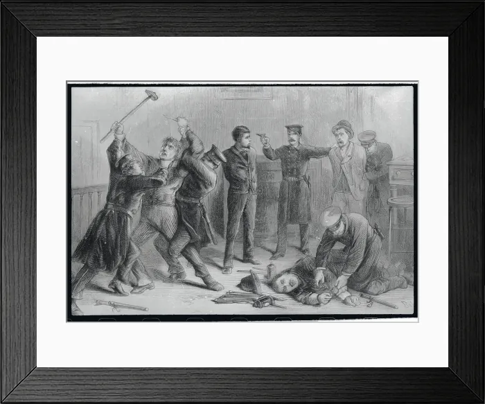Framed Print : Police Capturing Burglars Framed Print : Police Capturing Burglars
