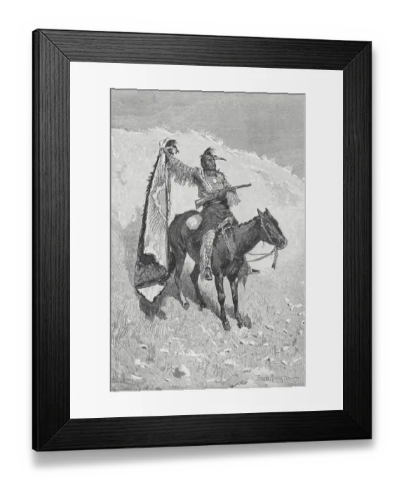 Framed Print : Friendly Scout Signaling the Main Column Framed Print : Friendly Scout Signaling the Main Column