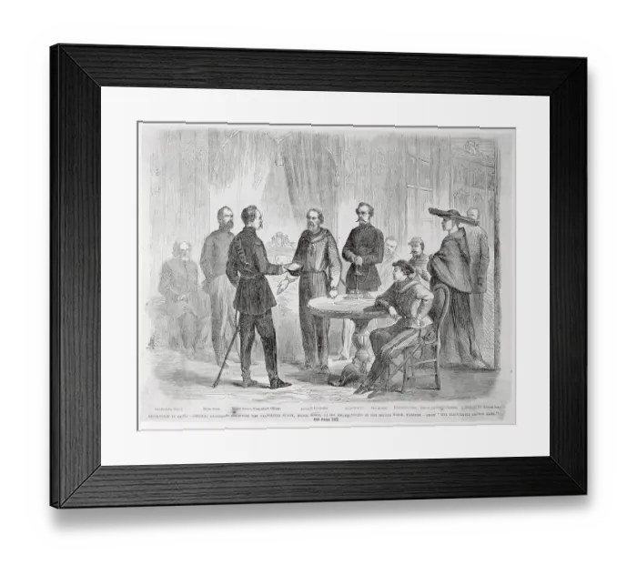 Framed Print : Giuseppe Garibaldi Greeting Group of People Framed Print : Giuseppe Garibaldi Greeting Group of People