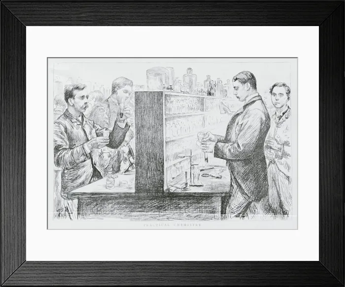 Framed Print : Students During Chemistry and Pharmacy Class Framed Print : Students During Chemistry and Pharmacy Class