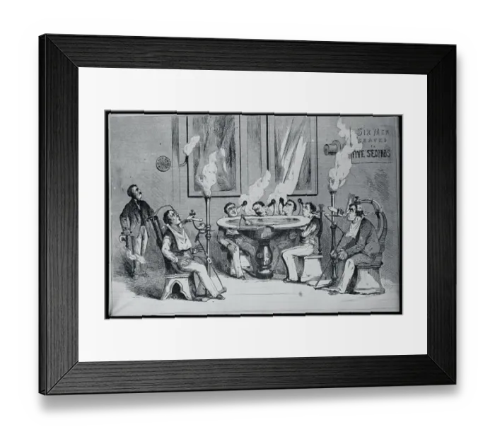 Framed Print : Shaving Invention Being Demonstrated Framed Print : Shaving Invention Being Demonstrated