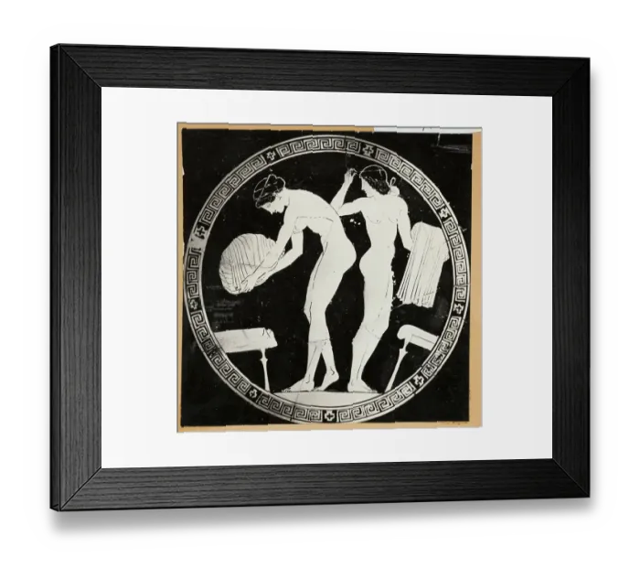 Framed Print : Two Women Folding Clothes