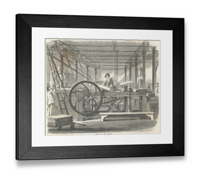 Framed Print : Woman Working on the Printing Press Framed Print : Woman Working on the Printing Press