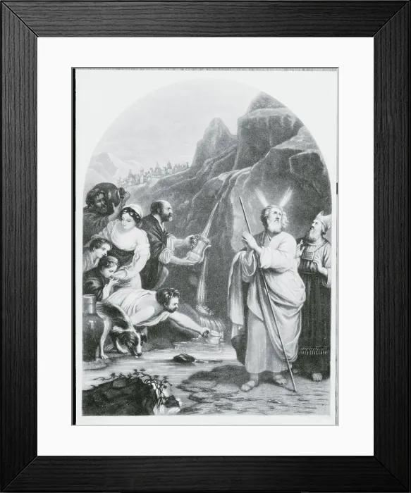 Framed Print : Moses Commanding Water from Rock