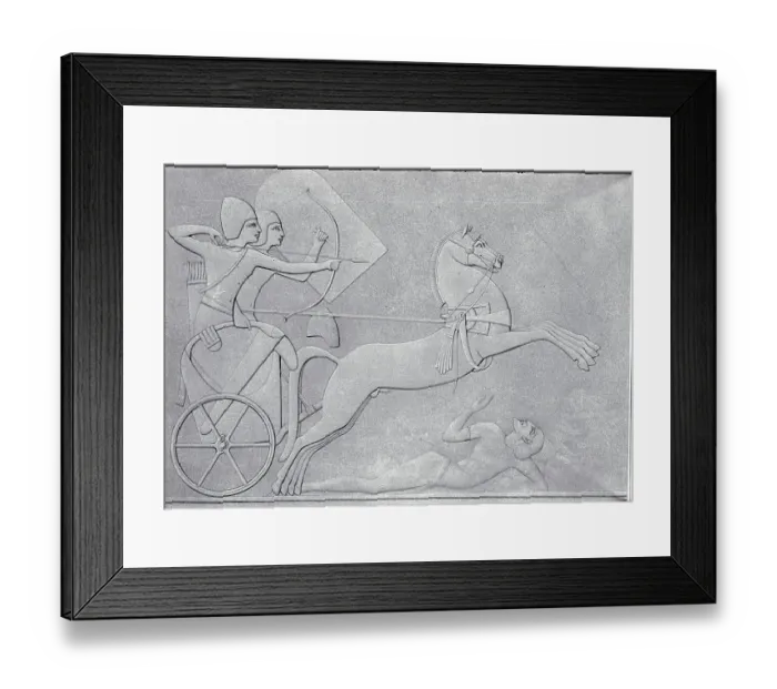 Framed Print : Soldiers with Horse Galloping Over Man Framed Print : Soldiers with Horse Galloping Over Man