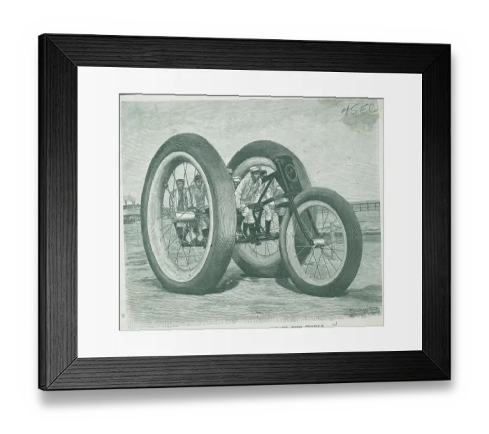 Framed Print : People Riding Largest Tricycle Framed Print : People Riding Largest Tricycle