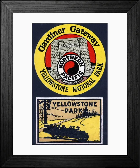 Framed Print : Yellowstone National Park Souvenir Framed Print : Yellowstone National Park Souvenir