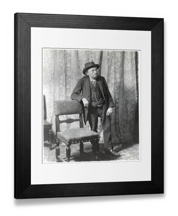 Framed Print : Port. Charles Steinmetz Leans On Chair Framed Print : Port. Charles Steinmetz Leans On Chair