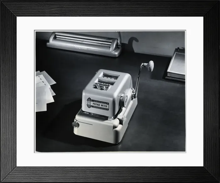 Framed Print : Desk Model Postage Meter Framed Print : Desk Model Postage Meter