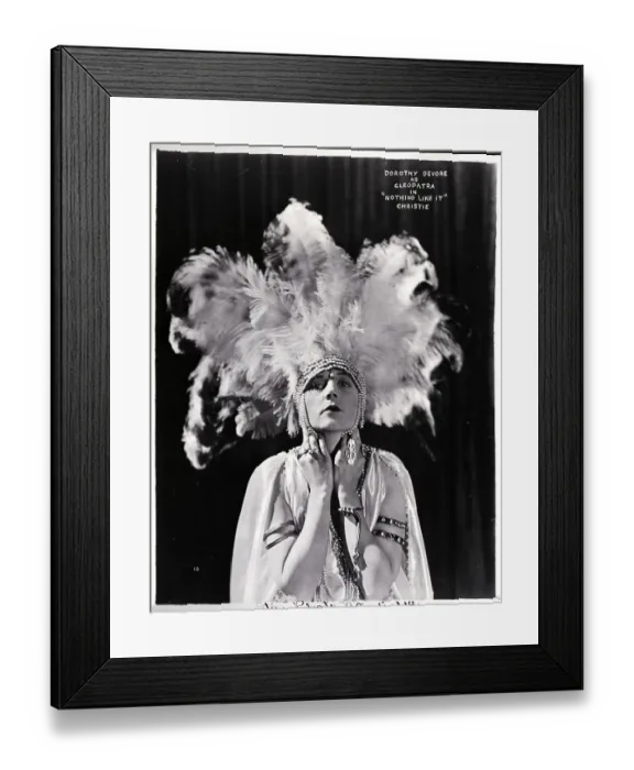 Framed Print : Dorothy Devore In Feathered Headdress