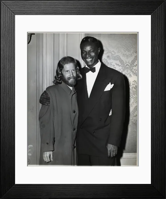 Framed Print : Eden Ahbez Standing W / Nat King Cole Framed Print : Eden Ahbez Standing W / Nat King Cole