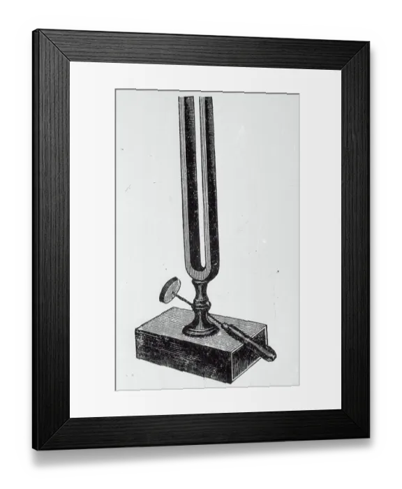 Framed Print : Depiction of Early Tuning Fork Framed Print : Depiction of Early Tuning Fork