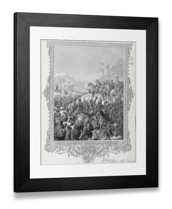 Framed Print : Scene with Citizens Gathered Near Castle Framed Print : Scene with Citizens Gathered Near Castle