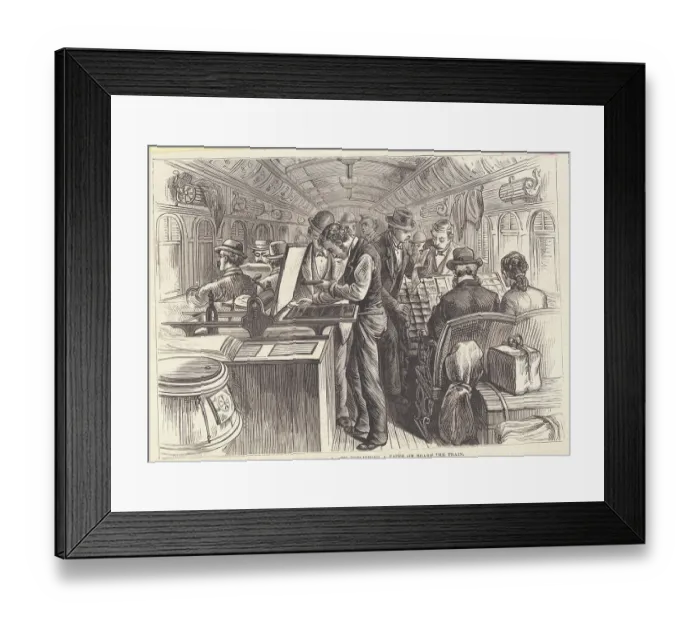Framed Print : Gentleman Preparing Newspaper Framed Print : Gentleman Preparing Newspaper