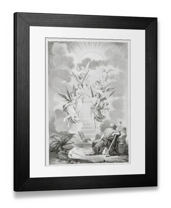 Framed Print : Jacob Dreaming of Angels and Mysterious Visions Framed Print : Jacob Dreaming of Angels and Mysterious Visions
