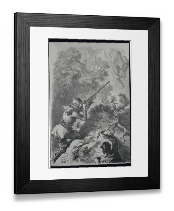 Framed Print : Episode from James Fenimore Cooper's Leatherstocking Tales