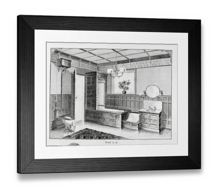 Framed Print : Bathroom Scene Framed Print : Bathroom Scene