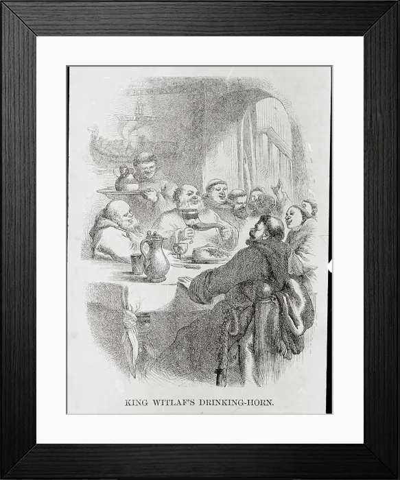 Framed Print : King Witlaf Passing a Drink Framed Print : King Witlaf Passing a Drink