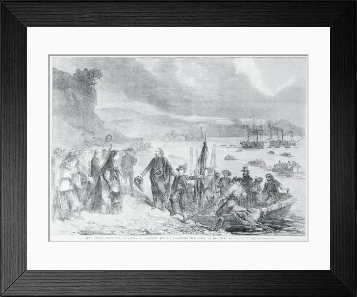 Framed Print : Guiseppe Garibaldi with Followers Framed Print : Guiseppe Garibaldi with Followers