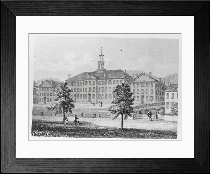 Framed Print : Exterior View of Dartmouth College, 1850's Framed Print : Exterior View of Dartmouth College, 1850's