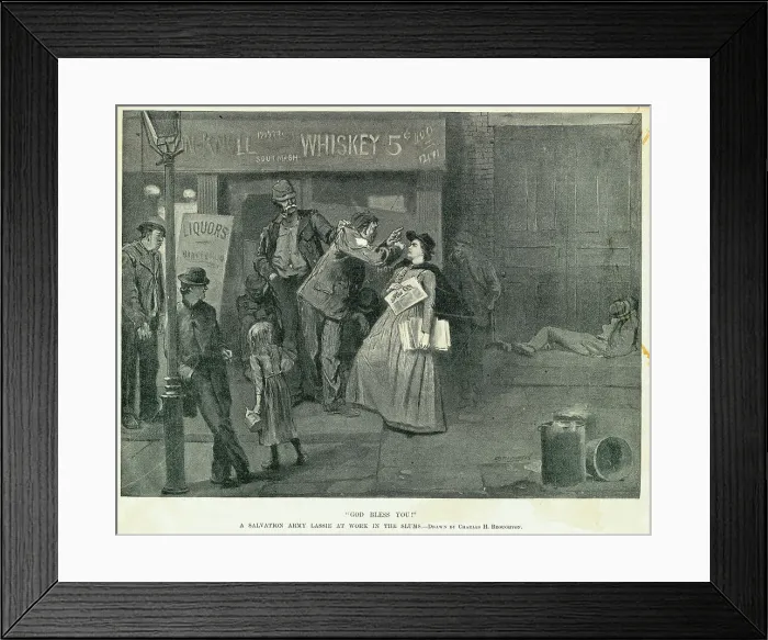Framed Print : Salvation Army Lassie Working in Slums Framed Print : Salvation Army Lassie Working in Slums