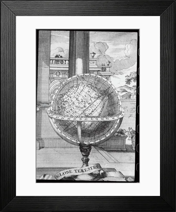 Framed Print : Terrestrial Globe