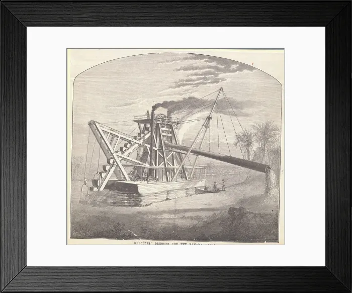 Framed Print : Dredging for Panama Canal Framed Print : Dredging for Panama Canal
