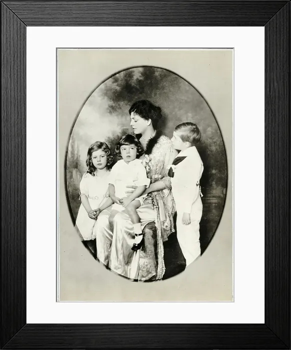 Framed Print : Ethel Barrymore Seated W / Children
