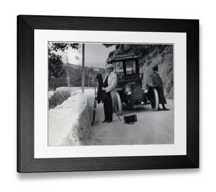 Framed Print : Amateur Photographer Setting Up Camera Framed Print : Amateur Photographer Setting Up Camera