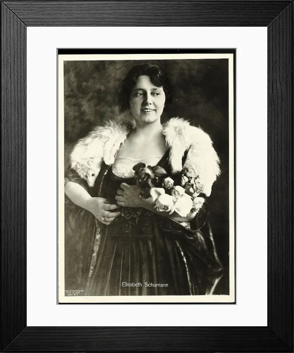 Framed Print : Elisabeth Schumann Holding Roses Framed Print : Elisabeth Schumann Holding Roses