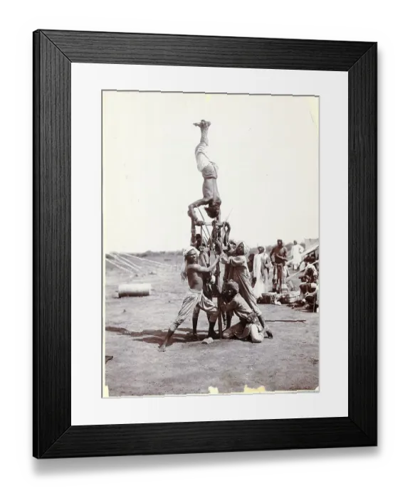 Framed Print : Indian Tumblers With Swords