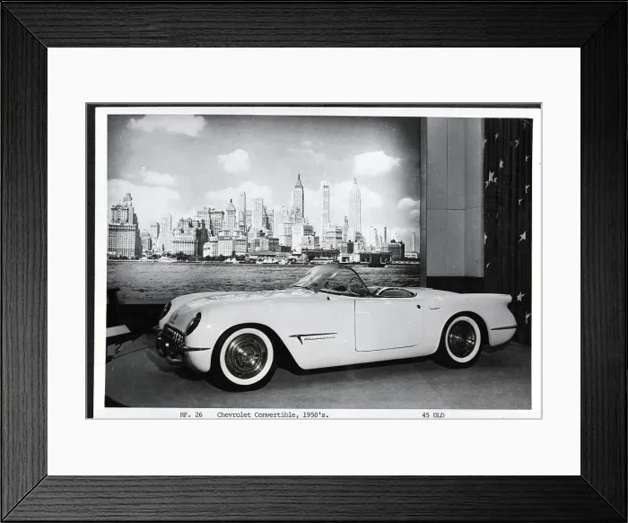 Framed Print : Chevrolet Convertible On Showroom Floor Framed Print : Chevrolet Convertible On Showroom Floor