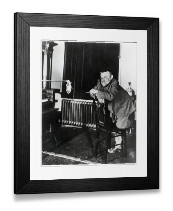 Framed Print : C. Steinmetz Experiments W / Microphone Framed Print : C. Steinmetz Experiments W / Microphone