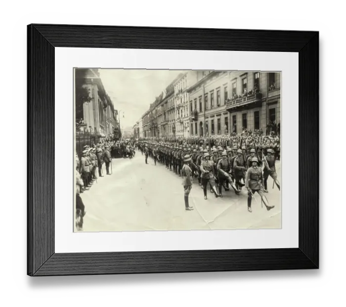Framed Print : General Paul Von Hindenburg Reviewing His Troops Framed Print : General Paul Von Hindenburg Reviewing His Troops