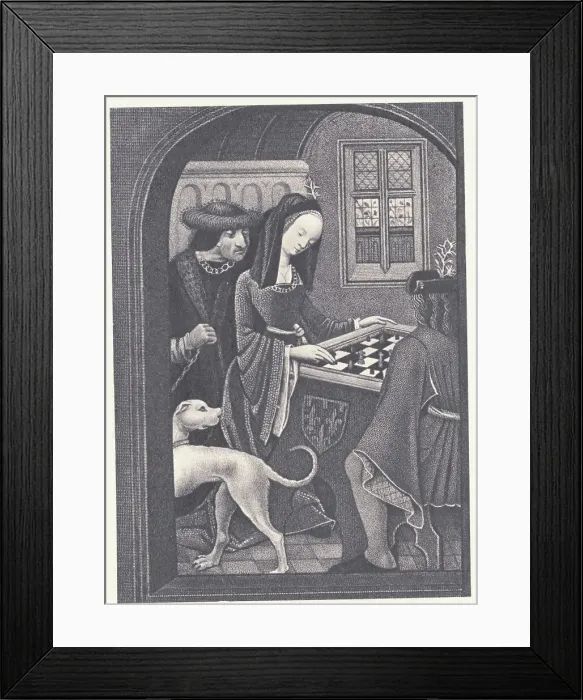 Framed Print : 15th Century Chess Match Framed Print : 15th Century Chess Match