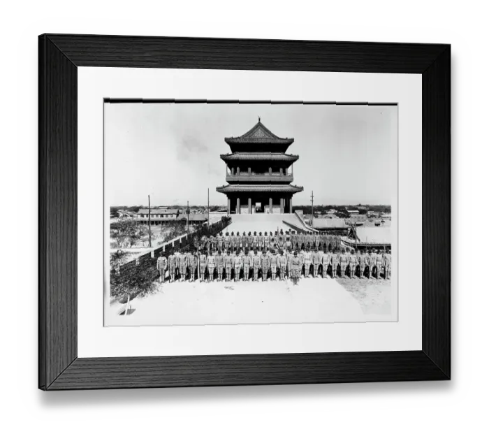 Framed Print : US Marines in Peking Framed Print : US Marines in Peking