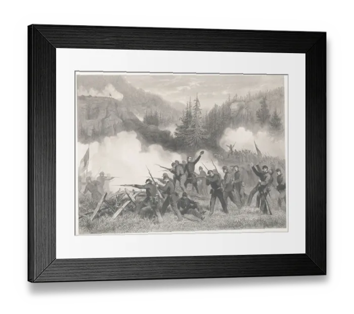 Framed Print : US Civil War Battle Scene Framed Print : US Civil War Battle Scene